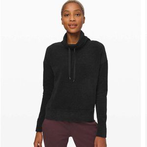 Lululemon Go Forward Fleece pullover Sz 6 heathered black